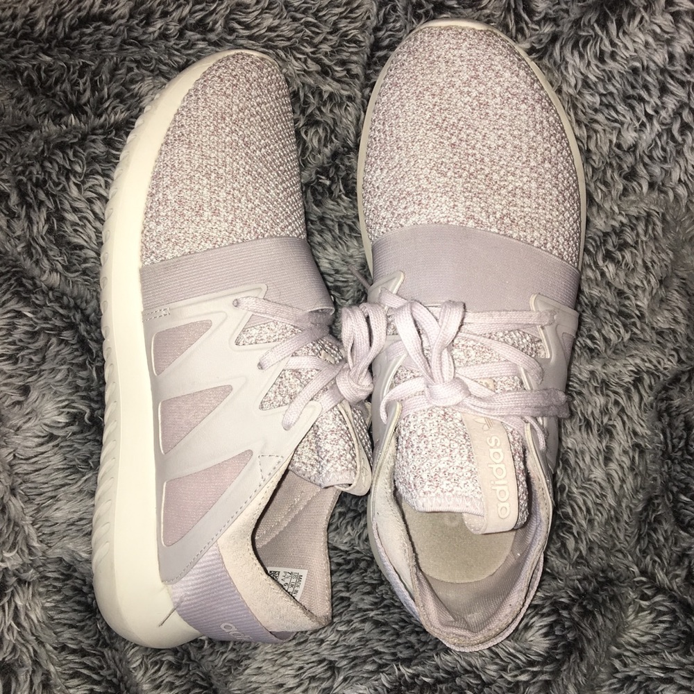 Ice purple adidas tubular viral sneakers